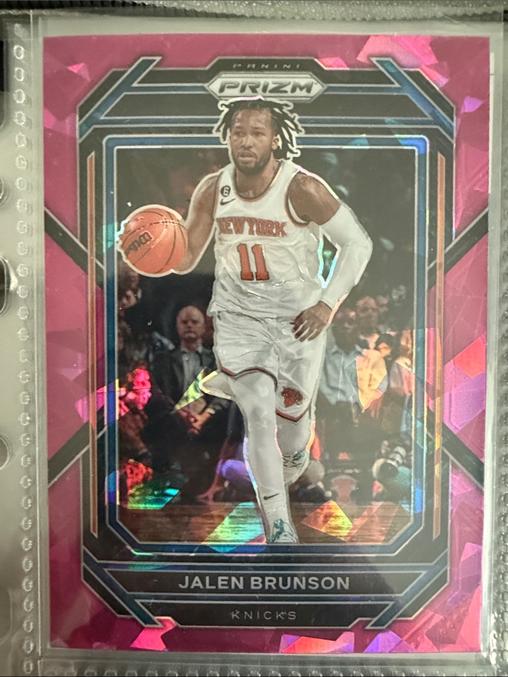 Panini Prizm Jalen Brunson Pink Parallel Basketball Card
